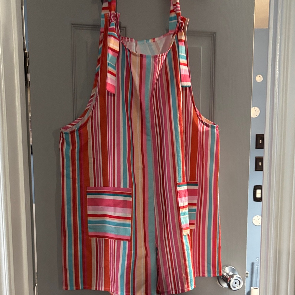 Striped Multicolor Sundress Romper